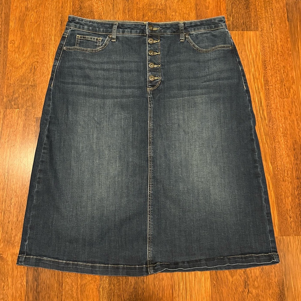 St. John's Bay Dark Denim Pencil Skirt